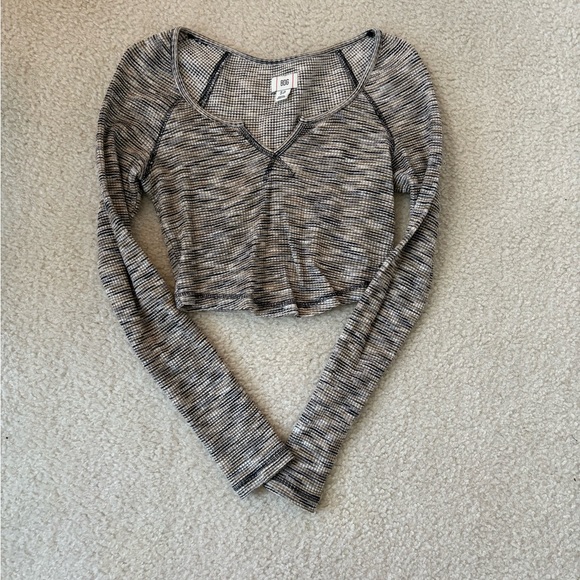BDG Tops - BDG Black and Brown Crop Top